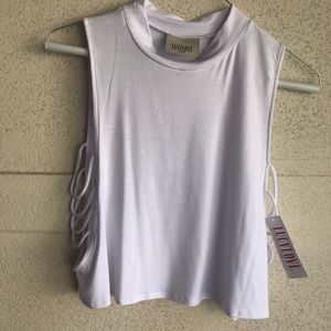 Women’s white crop top